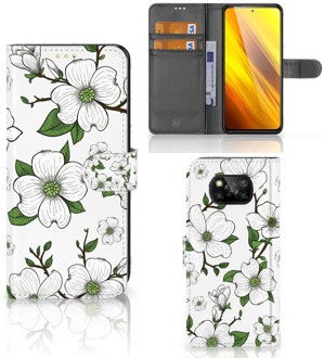 B2Ctelecom Book Case Xiaomi Poco X3 Hoesje Dogwood Flowers