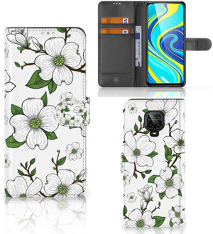 B2Ctelecom Book Case Xiaomi Redmi Note 9 Pro | Note 9S Hoesje Dogwood Flowers