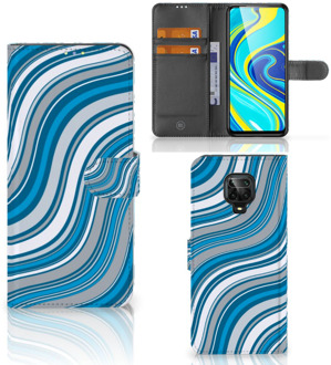 B2Ctelecom Book Case Xiaomi Redmi Note 9 Pro | Note 9S Hoesje Waves Blue