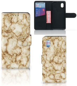 B2Ctelecom Book Cover Alcatel 1B (2020) Smartphone Hoesje Marmer Goud