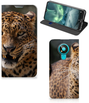 B2Ctelecom Book Cover Cadeautjes voor Jongens Nokia 3.4 Telefoonhoesje Luipaard