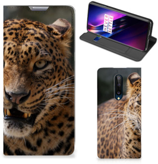 B2Ctelecom Book Cover Cadeautjes voor Jongens OnePlus 8 Telefoonhoesje Luipaard