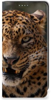 B2Ctelecom Book Cover Cadeautjes voor Jongens Samsung Galaxy A41 Telefoonhoesje Luipaard