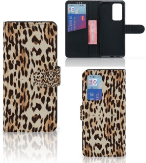 B2Ctelecom Book Cover Huawei P40 Pro Smartphone Hoesje Leopard