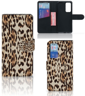 B2Ctelecom Book Cover Huawei P40 Smartphone Hoesje Leopard