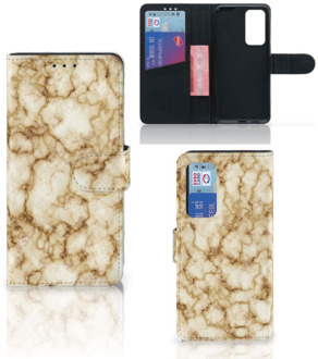 B2Ctelecom Book Cover Huawei P40 Smartphone Hoesje Marmer Goud