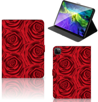 B2Ctelecom Book Cover iPad Pro 11 (2020) Cover met Magneetsluiting Red Roses