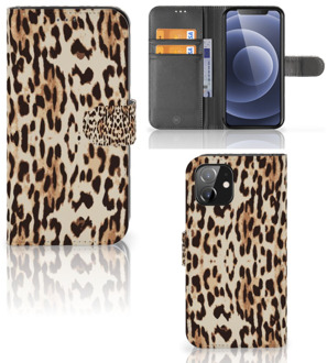 B2Ctelecom Book Cover iPhone 12 | 12 Pro (6.1") Smartphone Hoesje Leopard