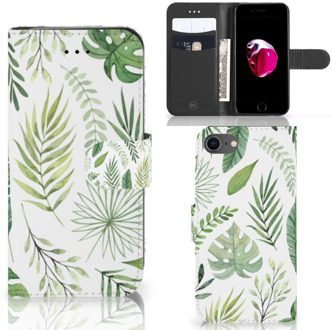 B2Ctelecom Book Cover iPhone 7/8 en iPhone SE 2020 Hoesje Leaves