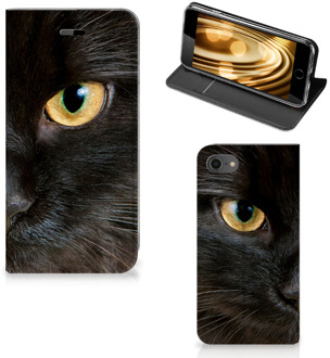 B2Ctelecom Book Cover iPhone 7 | 8 Hoesje Standcase Zwarte Kat