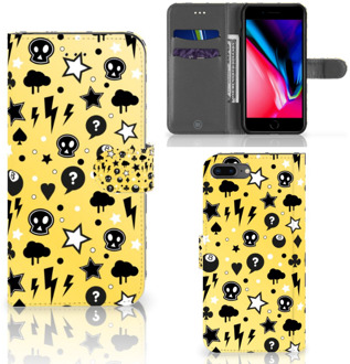 B2Ctelecom Book Cover iPhone 7 Plus | 8 Plus Hoesje Punk Yellow