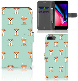 B2Ctelecom Book Cover iPhone 7 Plus | 8 Plus Hoesje Pups