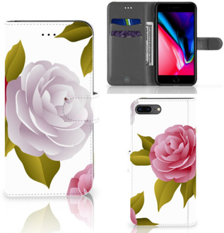 B2Ctelecom Book Cover iPhone 7 Plus | 8 Plus Hoesje Roses