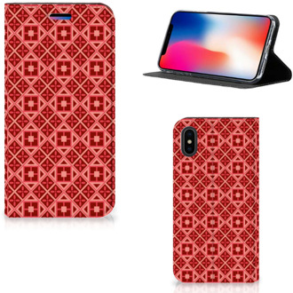 B2Ctelecom Book cover iPhone Xs | X Batik Red