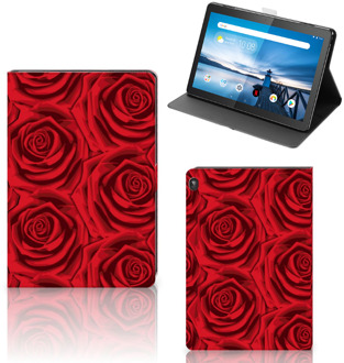 B2Ctelecom Book Cover Lenovo Tablet M10 Cover met Magneetsluiting Red Roses