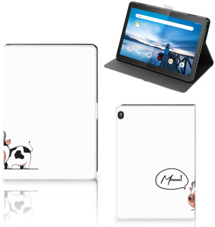 B2Ctelecom Book Cover Lenovo Tablet M10 Cover met Standaard Cow Gepersonaliseerd Cadeau