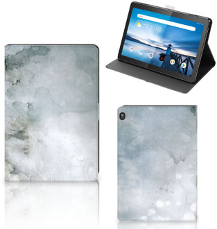 B2Ctelecom Book Cover Lenovo Tablet M10 Tablet Hoes met Standaard Painting Grey