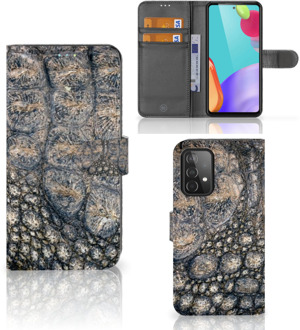 B2Ctelecom Book Cover Mapje Samsung Galaxy A52 Telefoonhoesje bedrukken Krokodillenprint