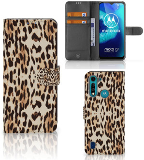 B2Ctelecom Book Cover Motorola G8 Power Lite Smartphone Hoesje Leopard