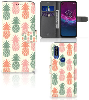 B2Ctelecom Book Cover Motorola One Action Ananas