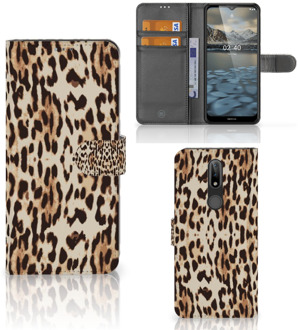 B2Ctelecom Book Cover Nokia 2.4 Smartphone Hoesje Leopard