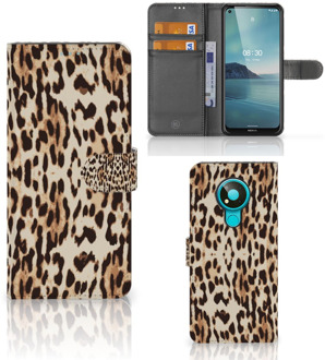 B2Ctelecom Book Cover Nokia 3.4 Smartphone Hoesje Leopard