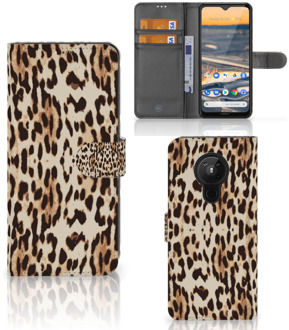 B2Ctelecom Book Cover Nokia 5.3 Smartphone Hoesje Leopard