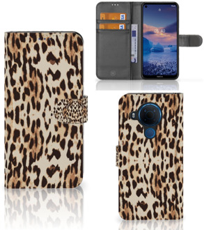 B2Ctelecom Book Cover Nokia 5.4 Smartphone Hoesje Leopard