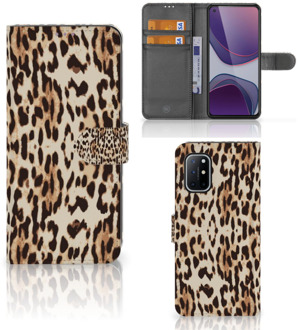 B2Ctelecom Book Cover OnePlus 8T Smartphone Hoesje Leopard