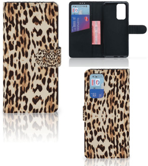 B2Ctelecom Book Cover OnePlus 9 Pro Smartphone Hoesje Leopard