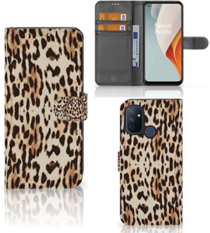 B2Ctelecom Book Cover OnePlus Nord N100 Smartphone Hoesje Leopard