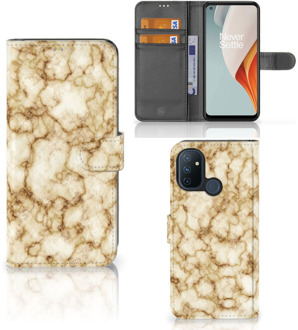 B2Ctelecom Book Cover OnePlus Nord N100 Smartphone Hoesje Marmer Goud