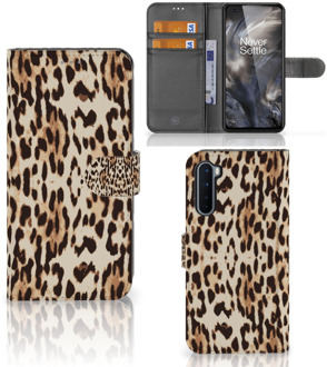 B2Ctelecom Book Cover OnePlus Nord Smartphone Hoesje Leopard