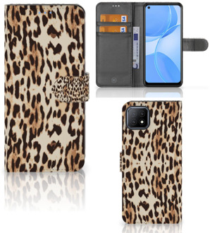 B2Ctelecom Book Cover OPPO A73 5G Smartphone Hoesje Leopard