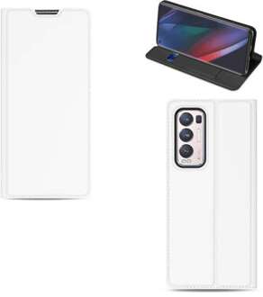 B2Ctelecom Book Cover OPPO Find X3 Neo Hoesje Wit met Pashouder