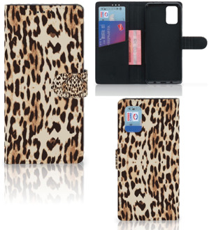 B2Ctelecom Book Cover Samsung Galaxy A02s Flip Cover Samsung M02s Smartphone Hoesje Leopard