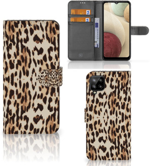 B2Ctelecom Book Cover Samsung Galaxy A12 Smartphone Hoesje Leopard