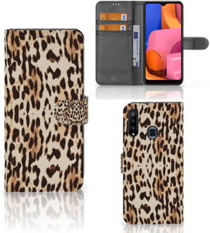 B2Ctelecom Book Cover Samsung Galaxy A20s Smartphone Hoesje Leopard