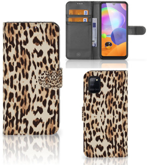 B2Ctelecom Book Cover Samsung Galaxy A31 Smartphone Hoesje Leopard