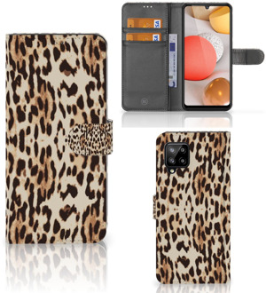 B2Ctelecom Book Cover Samsung Galaxy A42 5G Smartphone Hoesje Leopard