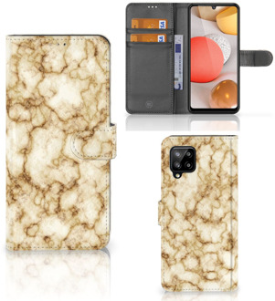 B2Ctelecom Book Cover Samsung Galaxy A42 5G Smartphone Hoesje Marmer Goud