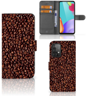 B2Ctelecom Book Cover Samsung Galaxy A52 Smartphone Hoesje Koffiebonen