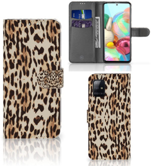 B2Ctelecom Book Cover Samsung Galaxy A71 Smartphone Hoesje Leopard