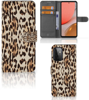 B2Ctelecom Book Cover Samsung Galaxy A72 Smartphone Hoesje Leopard