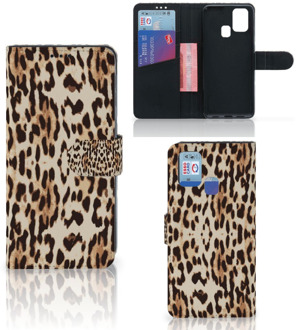 B2Ctelecom Book Cover Samsung Galaxy M31 Smartphone Hoesje Leopard