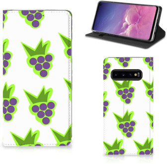 B2Ctelecom Book Cover Samsung Galaxy S10 Druiven