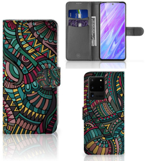 B2Ctelecom Book Cover Samsung Galaxy S20 Ultra Telefoon Hoesje Aztec