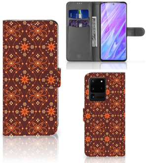 B2Ctelecom Book Cover Samsung Galaxy S20 Ultra Telefoon Hoesje Batik Brown