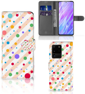 B2Ctelecom Book Cover Samsung Galaxy S20 Ultra Telefoon Hoesje Dots