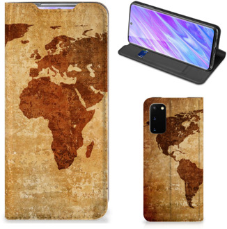 B2Ctelecom Book Cover Samsung Galaxy S20 Wereldkaart